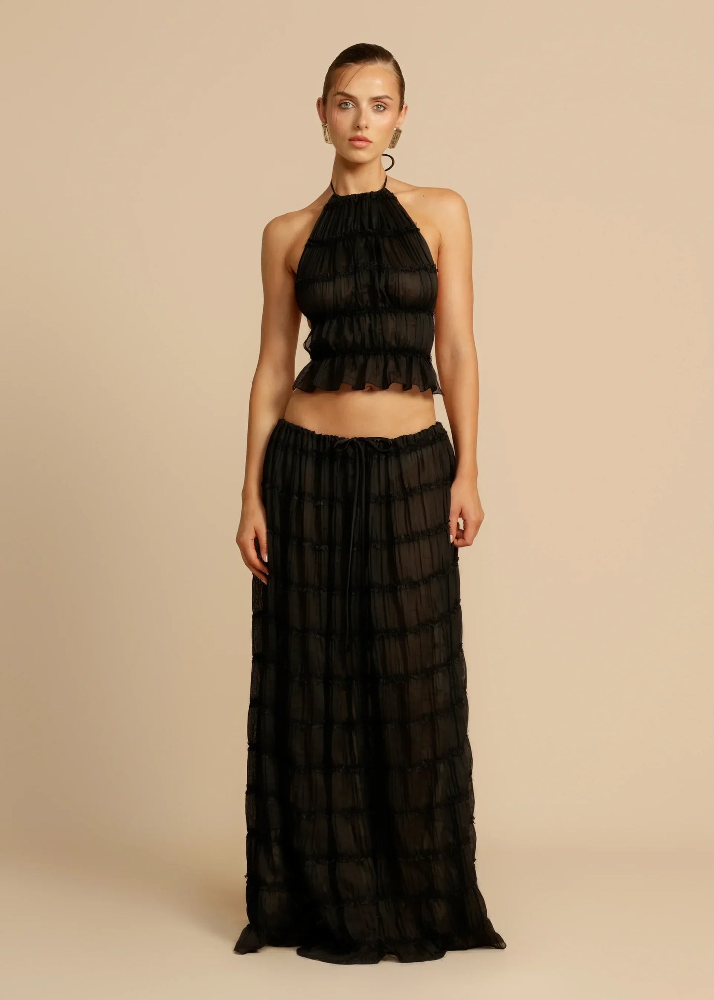 Chic two-piece pleated set | Effortless elegance and comfort