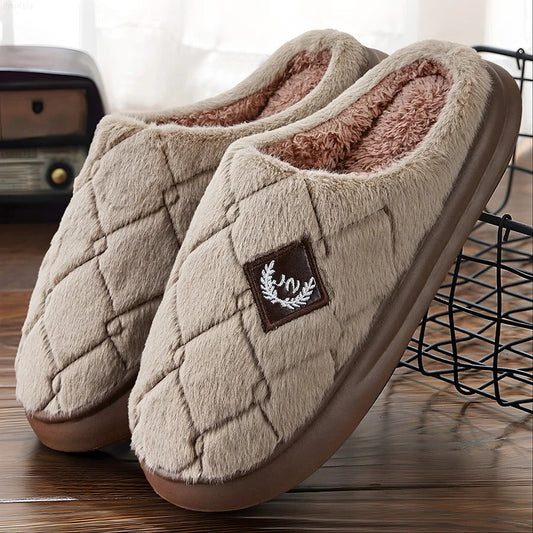 Padded slippers with fleece lining