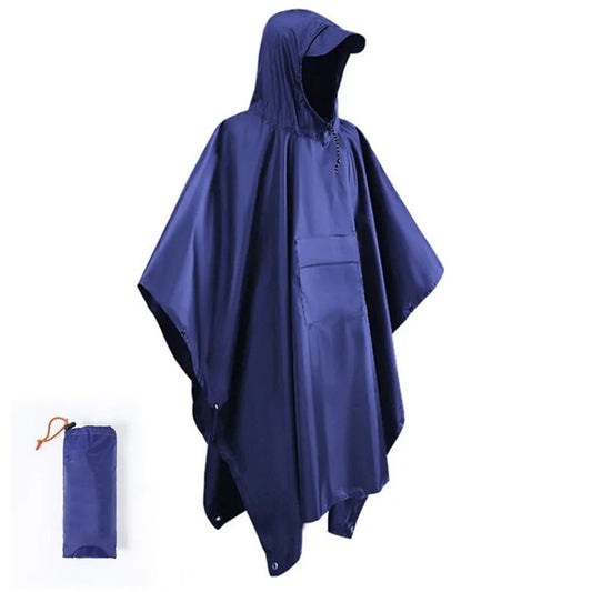 Portable raincoat with carrying bag