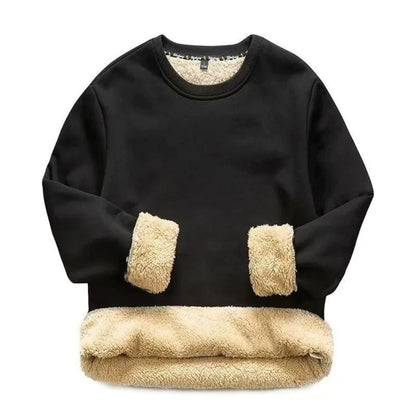 Winter sweater with fleece lining for men