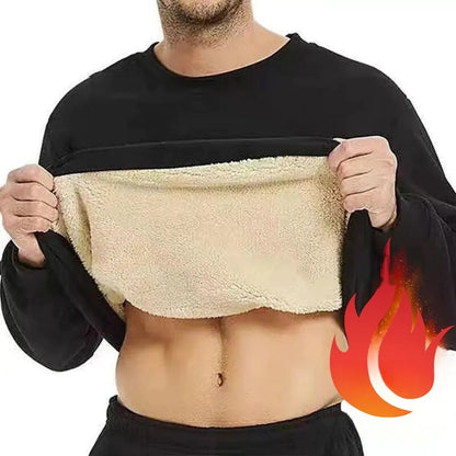 Winter sweater with fleece lining for men