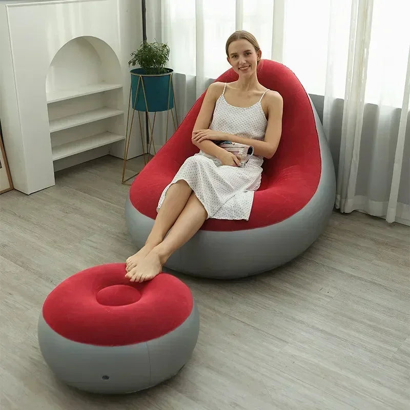 Lazy Couch Inflatable Foldable Lounger Sofa Bed