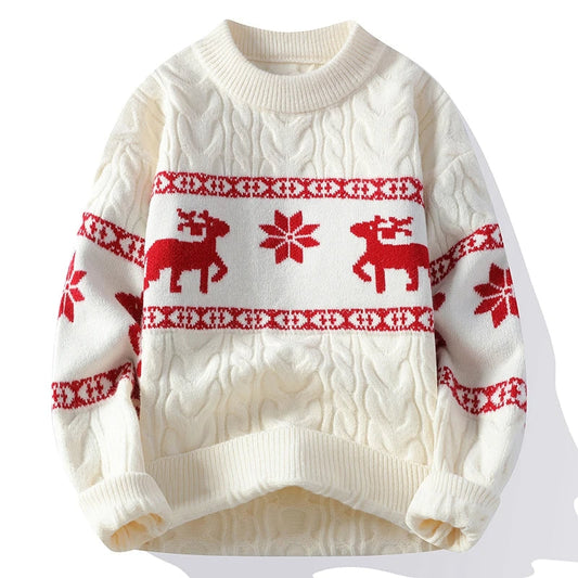 Christmas sweater with deer pattern
